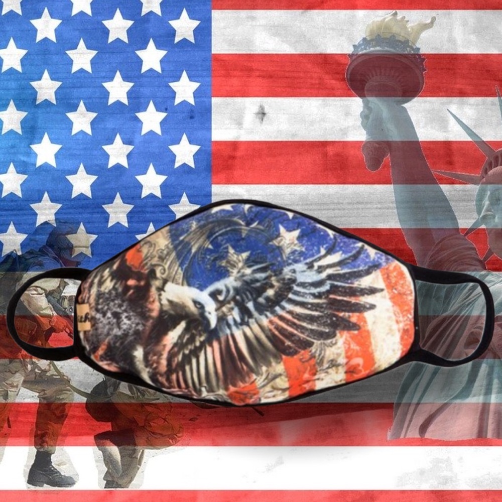 Flag Eagle Protective Reusable Washable Face Mask - Picture 4 of 7